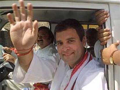 Rahul Gandhi, durante su campaña, el pasado 29 de marzo.