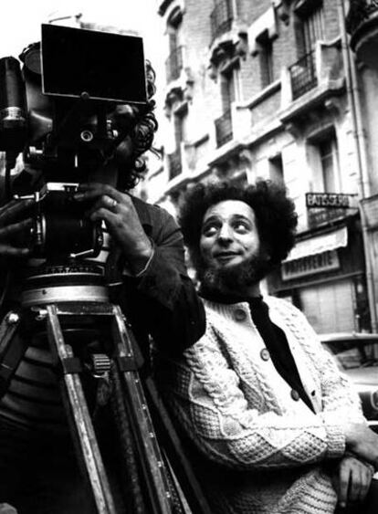 Georges Perec y el cineasta Bernard Queysanne, correalizadores de la novela del primero &#39;Un homme qui dort&#39;, en 1973.