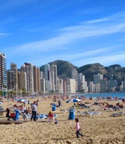 Playa de Levante de Benidorm, en una imagen de archivo