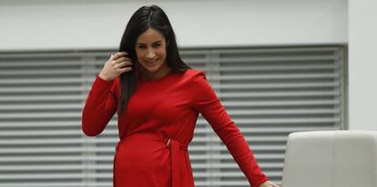 Begoña Villacís en el pleno del Ayuntamiento de Madrid.