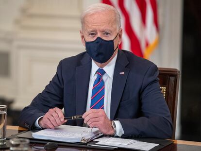 El presidente de EE UU, Joe Biden, en la Casa Blanca este miércoles.