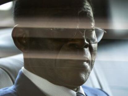 Teodoro Obiang, el 25 de julio de 2008, tras asistir a una cumbre internacional en Lisboa.