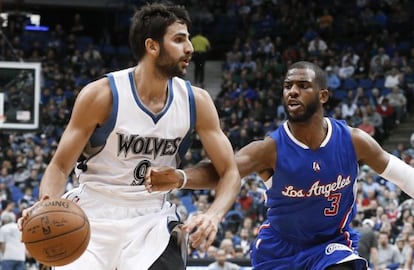 Ricky Rubio y Chris Paul.