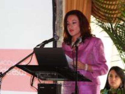 En la imagen, la ministra de Defensa ecuatoriana, María Fernanda Espinosa. EFE/Archivo