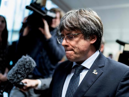 Carles Puigdemont, en octubre de 2019 en Bruselas.