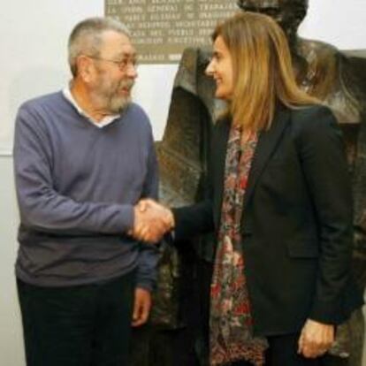 Cándido Méndez y Fátima Báñez, en una pasada reunión