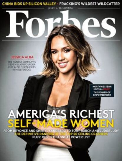 Jessica Alba en la portada de 'Forbes'.