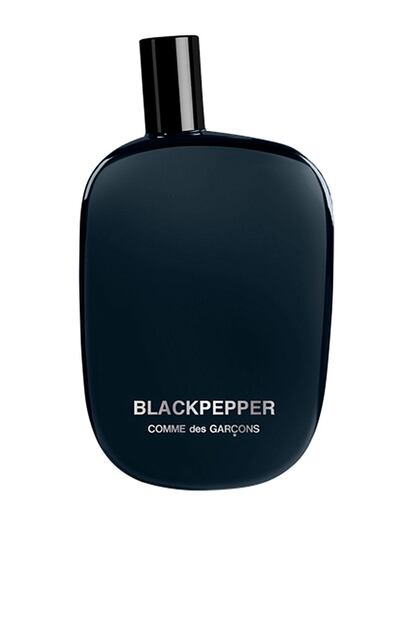 Perfume unisex 'Blackpepper' de Comme des Garçons (105 euros).