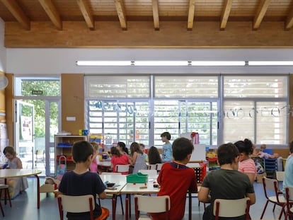 Un aula de Infantil en la escuela pública Vivers, en la ciudad de Valencia.