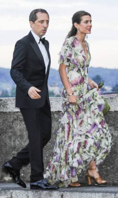 Gad Elmaleh y Carlota Casiraghi, en Mónaco en 2015.