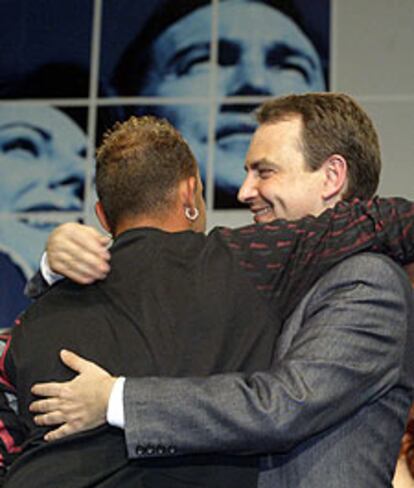 Zapatero, durante el acto electoral del PSOE en Las Palmas.