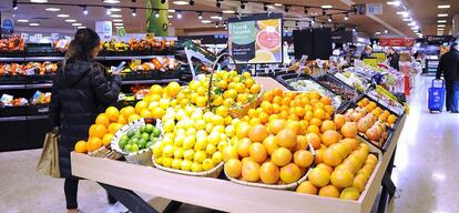 Mandarinas en un supermercado Caprabo.