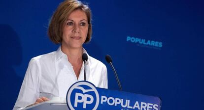 La presidenta del PP de Castilla-La Mancha, María Dolores de Cospedal.