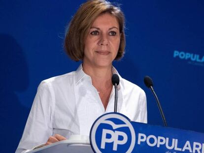 La presidenta del PP de Castilla-La Mancha, María Dolores de Cospedal.