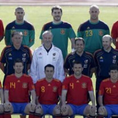 La foto de la selección española de fútbol.