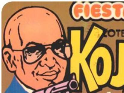 En 1975 Fiesta lanz&oacute; el caramelo con palo relleno de chicle Kojak, en referencia al detective de televi&oacute;n.