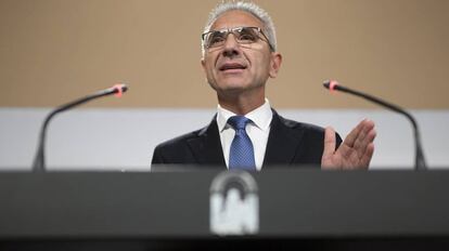 El portavoz del Gobierno, Miguel Ángel Vázquez, este martes.