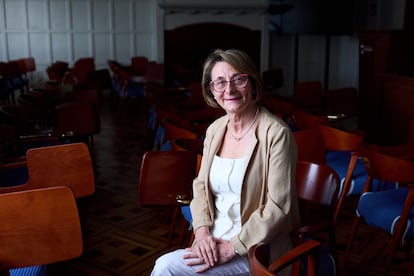 La presidenta de los rectores, Eva Alcón, este viernes en la Universidad Internacional Menéndez Pelayo en Santander.