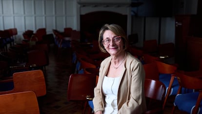 La presidenta de los rectores, Eva Alcón, este viernes en la Universidad Internacional Menéndez Pelayo en Santander.
