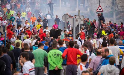 Encierro por las calles de Tordesillas.