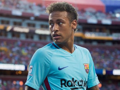 Neymar en uno de sus últimos partidos con el FC Barcelona.
