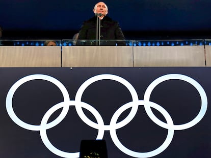 El presidente ruso, Vladimir Putin, durante la ceremonia de apertura de los Juegos Olímpicos de Invierno de Sochi 2014, el 7 de febrero de 2014.