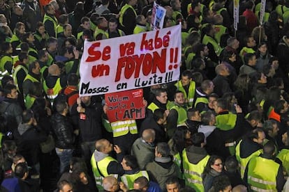 Manifestaci&oacute;n de funcionarios en Barcelona el d&iacute;a 29.