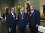 De izquierda a derecha: Ian Wardropper, director de la Frick Collection; Jonathan Ruffer, chair, Auckland Castle Trust; Mark A. Roglán, director del Meadows Museum