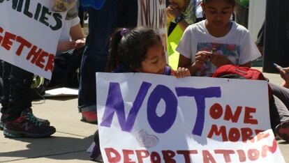Protesto contra as deportações neste sábado em Atlanta.