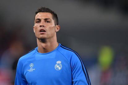 Cristiano Ronaldo en el Olímpico de Roma.