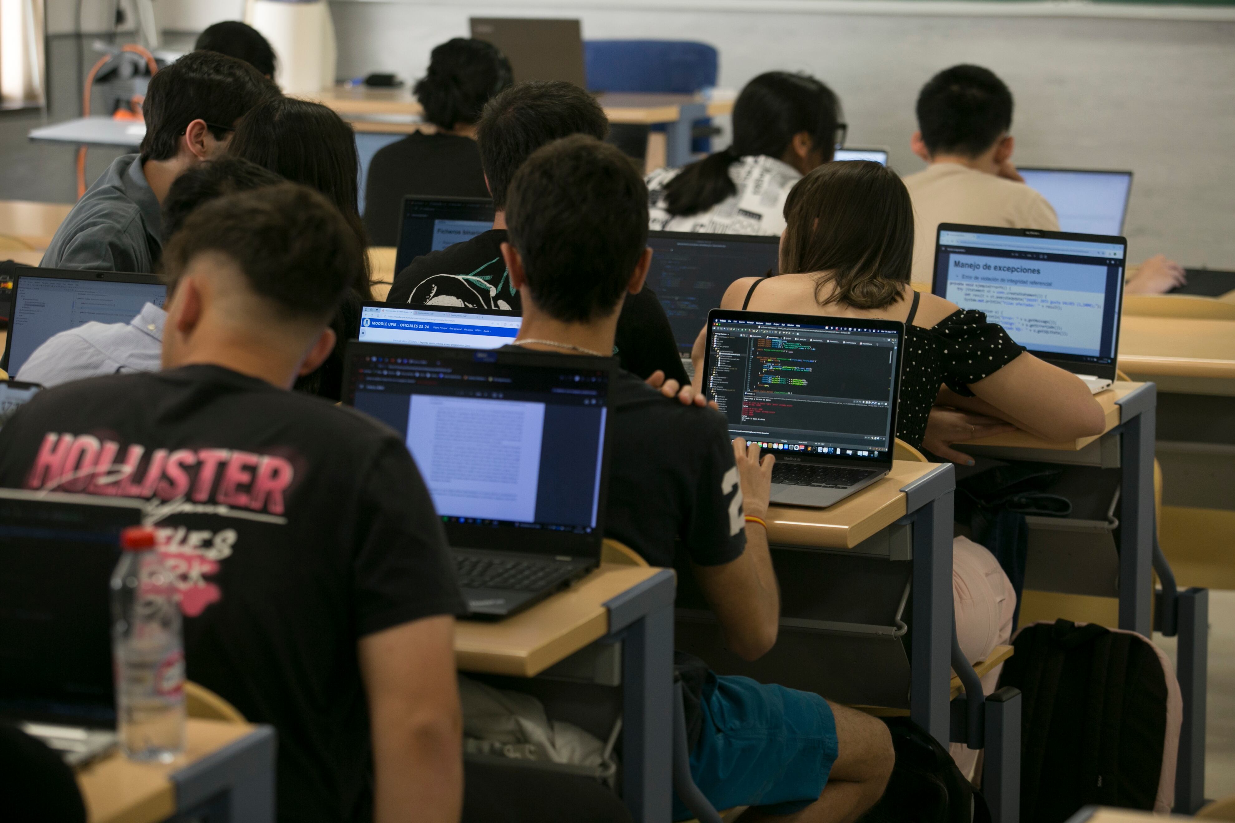  Clase de Informática en la  Escuela Técnica Superior de Ingenieros Informáticos de la Universidad Politécnica de Madrid.