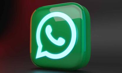 Logotipo de WhatsApp en tres dimensiones