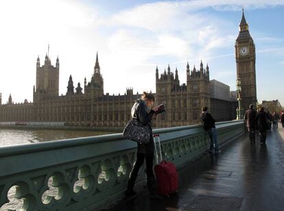 Vista del palacio de Westminster.