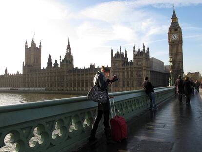 Vista del palacio de Westminster.