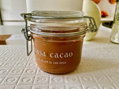Crema de cacao, una pasta untable deliciosa.