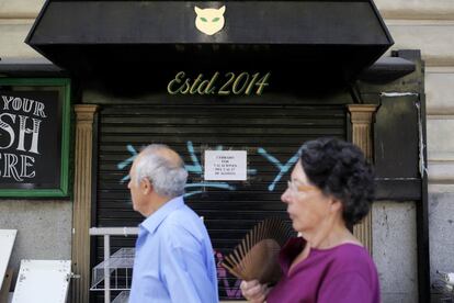 La cervecería Collins, en la calle Sagasta.