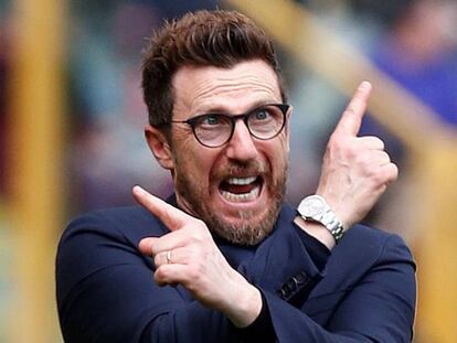 Di Francesco, en el último duelo ante el Bolonia.