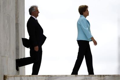 Dilma Rousseff y el presidente de Uruguay, Tabaré Vázquez.