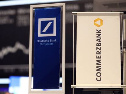Logotipos de Deutsche Bank y Commerzbank.