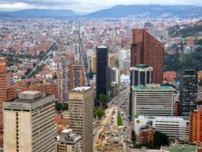 Vista da cidade de Bogotá.