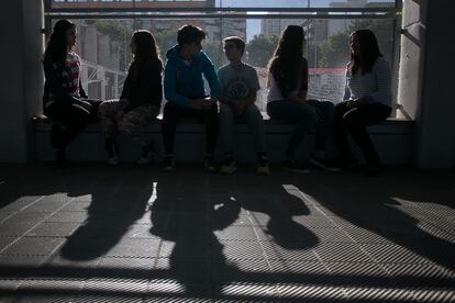 Alumnos de un instituto de Barcelona.