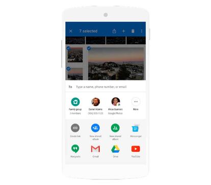 Compartir con grupo familiar en Google Fotos