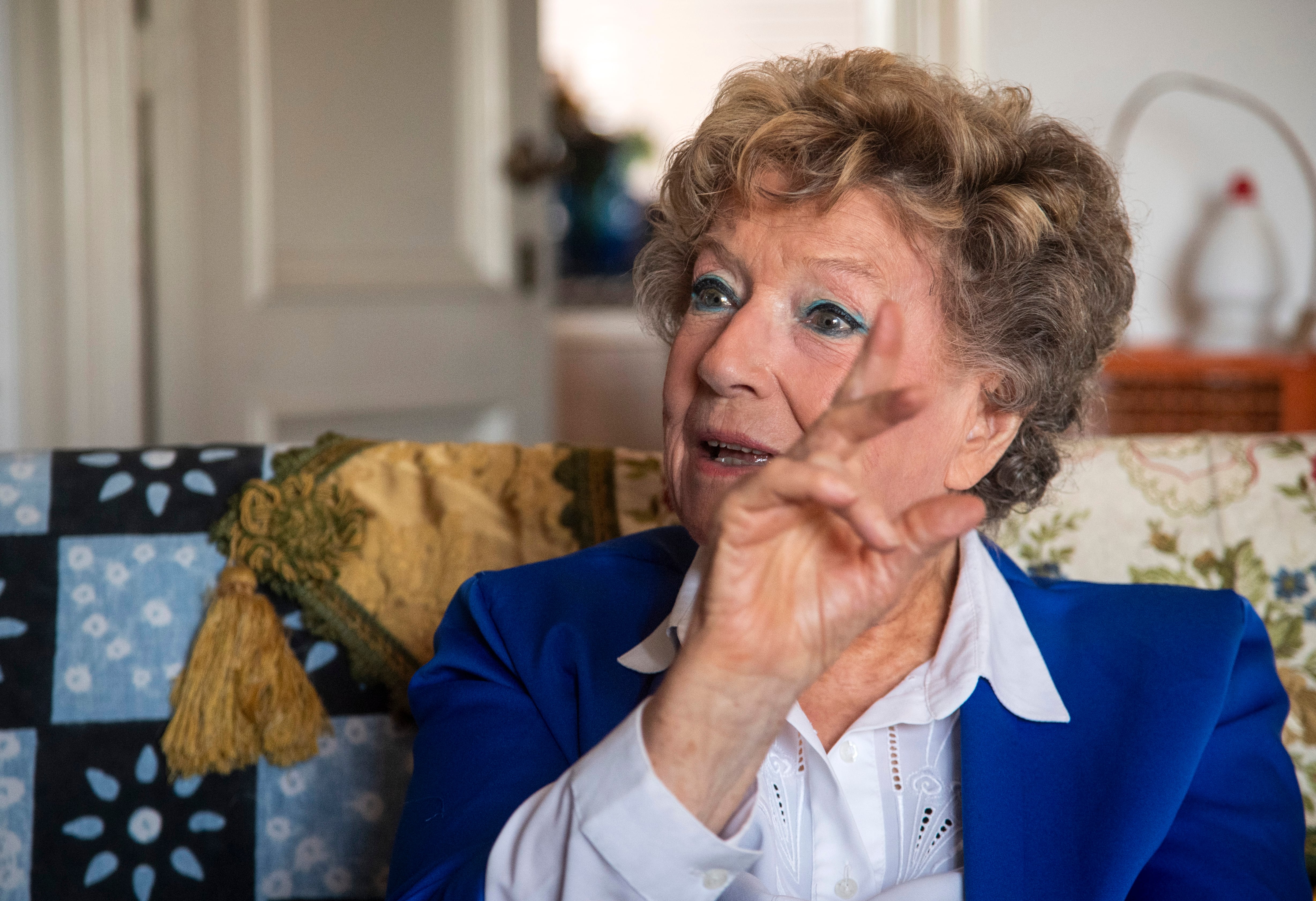 Dacia Maraini, en un momento de la conversación con EL PAÍS en su casa de Roma.