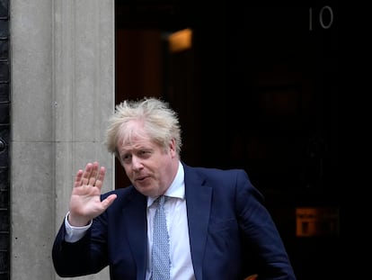 El primer ministro británico, Boris Johnson, en Downing Street este miércoles.