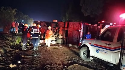 Accidente de un bus en la vía Bogotá - Tunja 2024