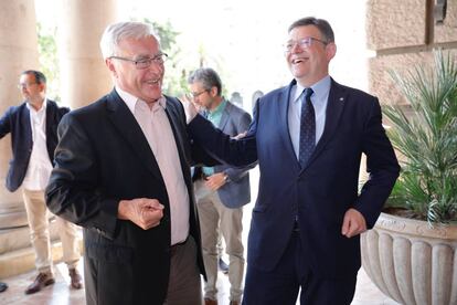 El presidente de la Generalitat, Ximo Puig, y el alcalde de Valencia, Joan Ribó. 