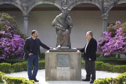 Monteagudo, á esquerda, e Mauro Fernández, en Fonseca (Santiago).