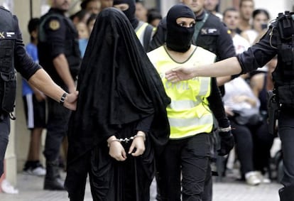 La joven de origen marroquí detenida hoy en Gandía (Valencia).