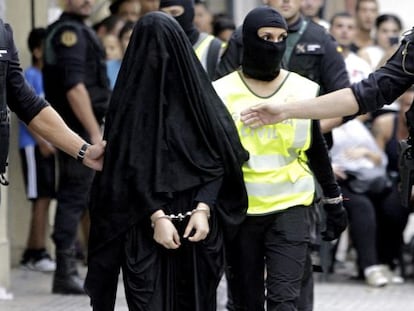 La joven de origen marroquí detenida hoy en Gandía (Valencia).