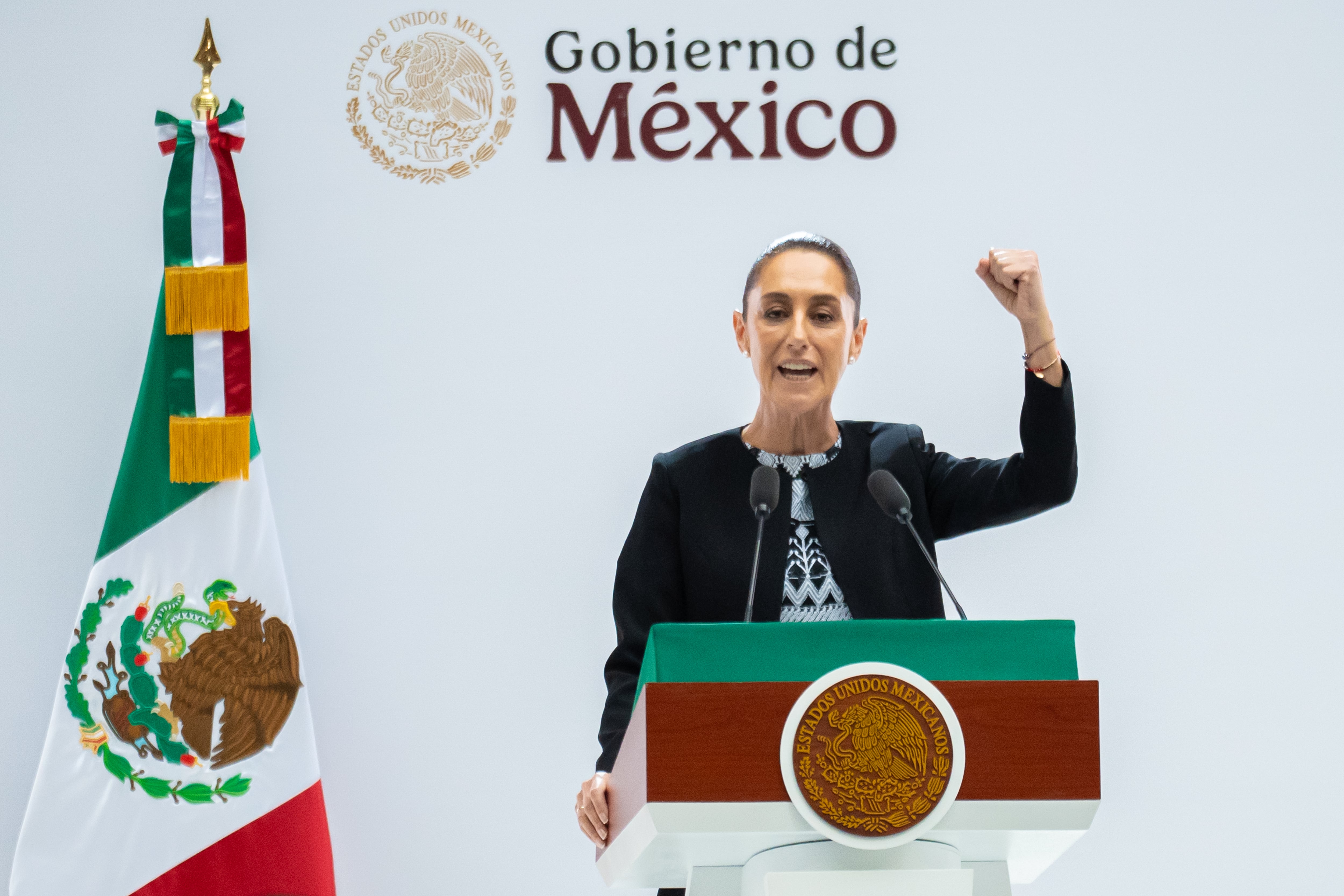 Claudia Sheinbaum en Palacio Nacional.